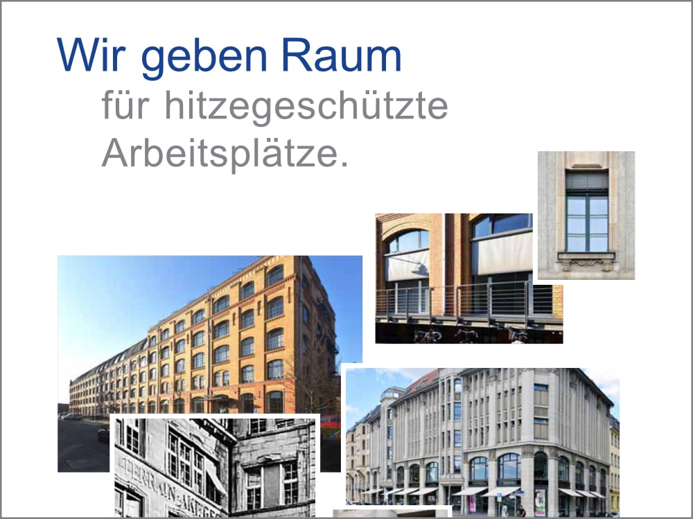 Das Landesdenkmalamt Berlin und die BIM stellen in ihrer Publikation Lösungen für denkmalgerechte außenliegende Sonnenschutzsysteme vor.