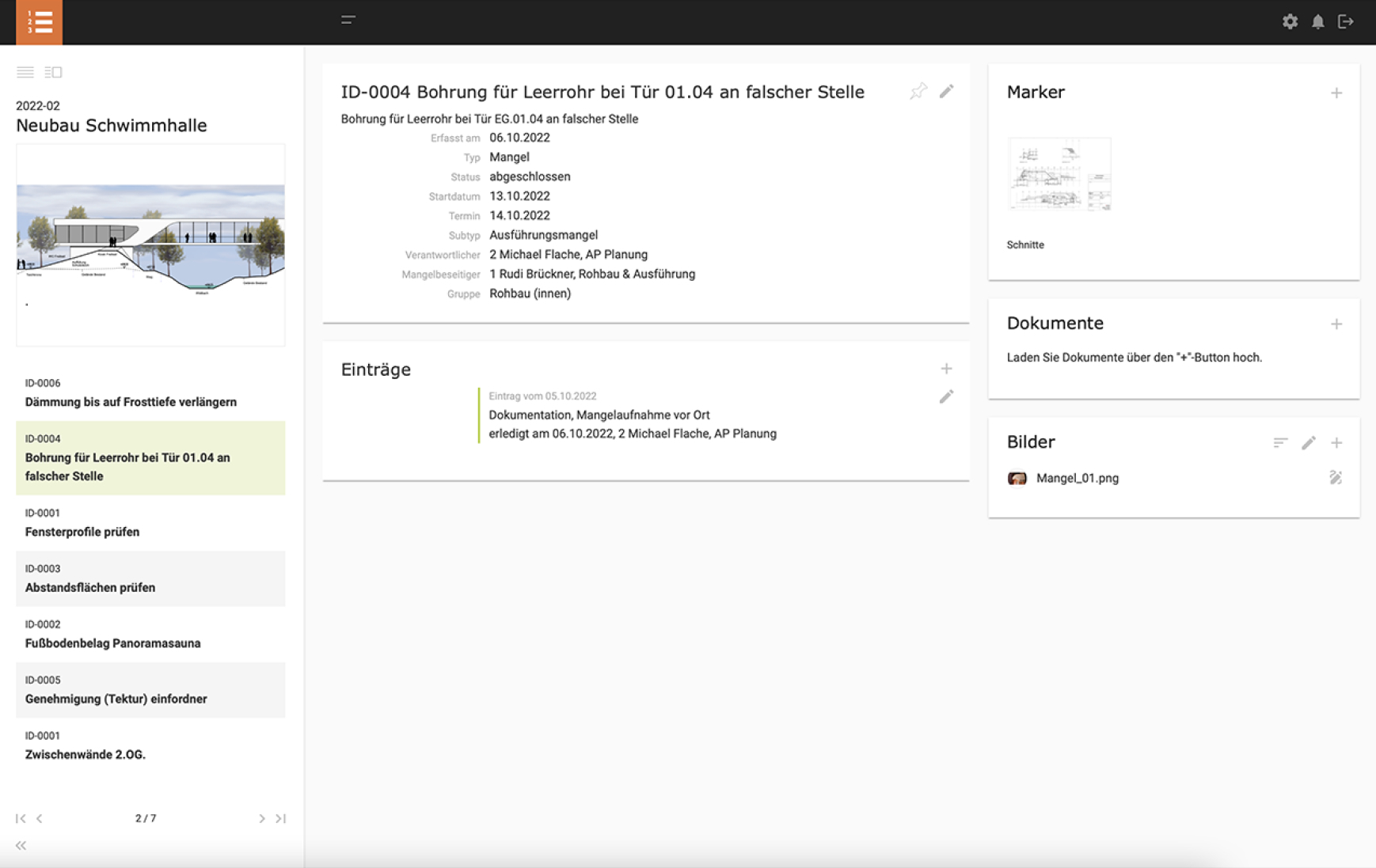 Digitale Tools erleichtern die Mängeldokumentation.