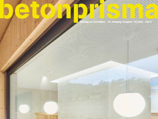 Die 116. Ausgabe des Betonprismas trägt den Titel Hybrid und befasst sich mit Bauwerken, bei denen die Materialien Beton und Holz kombiniert wurden.