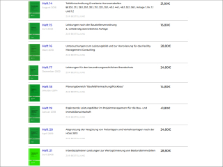 AHO-Schriftenreihe zur Leistungsbeschreibung und Honorarkalkulation