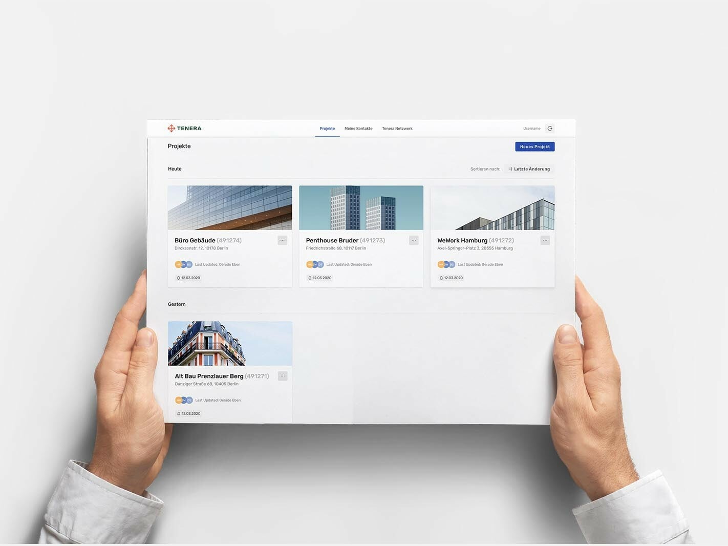 Die Software für das Fachunternehmermanagement Tenera vereinfacht den Prozess von Ausschreibung und Vregabe. Alle Projekte, die aktuell anstehen, sind übersichtlich auf der Plattform zusammengestellt.