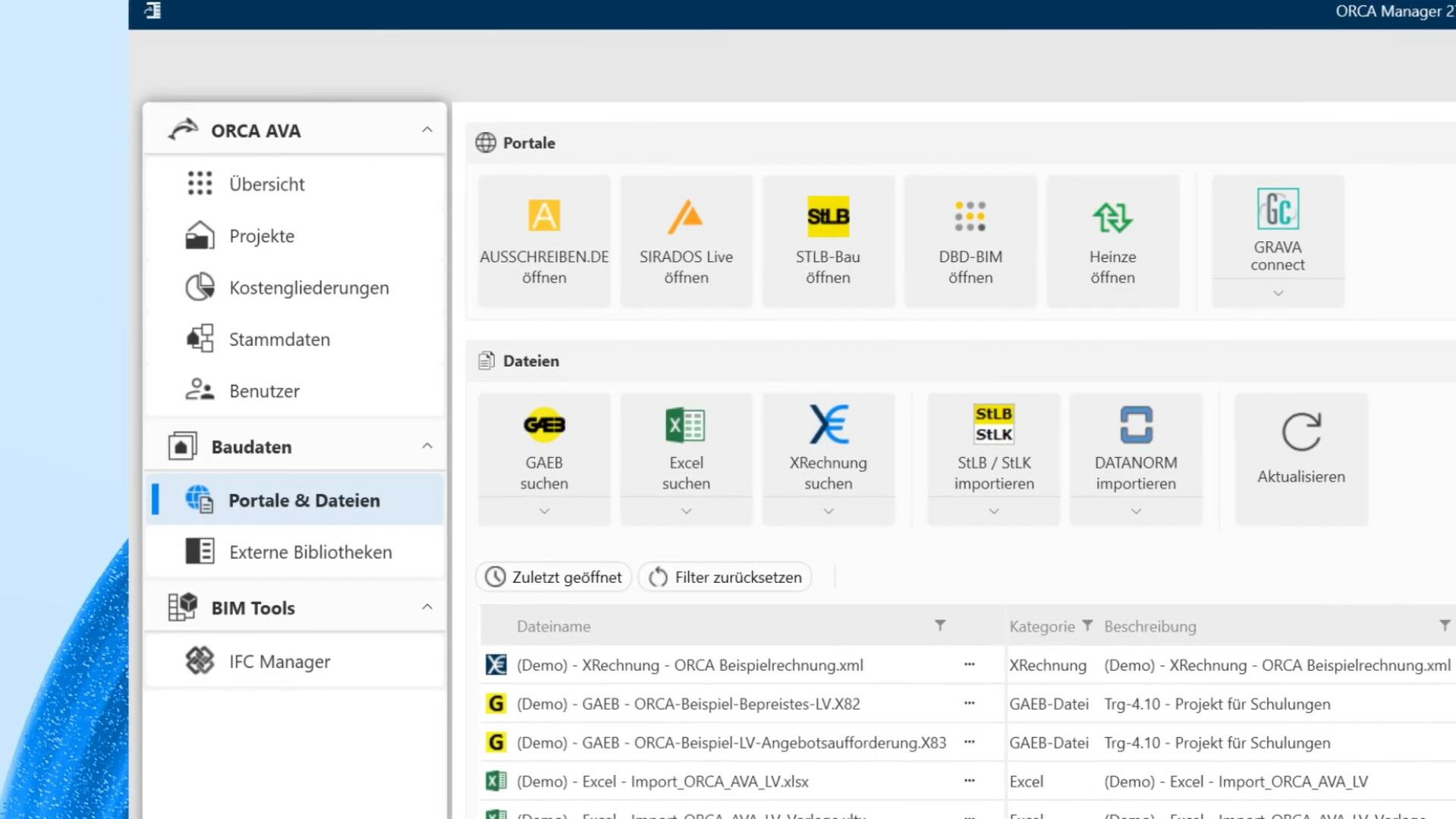 Häufig lassen sich AVA-Softwareanwendungen mit den GAEB-Regelwerken verknüpfen.