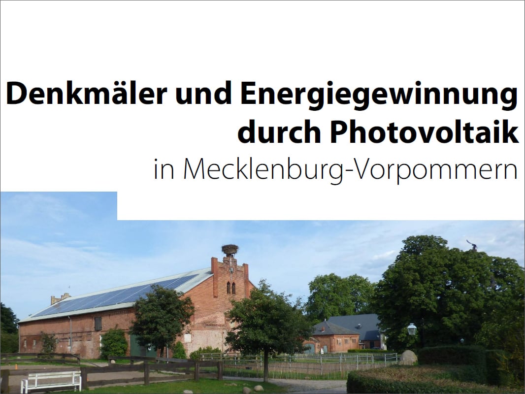 Denkmäler und Energiegewinnung durch Photovoltaik