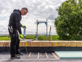 Die Dämmplatte PETTherm 50 kam erstmals als Fladachdämmung bei einem Wohnhaus im rheinpfälzischen Edesheim zum Einsatz.