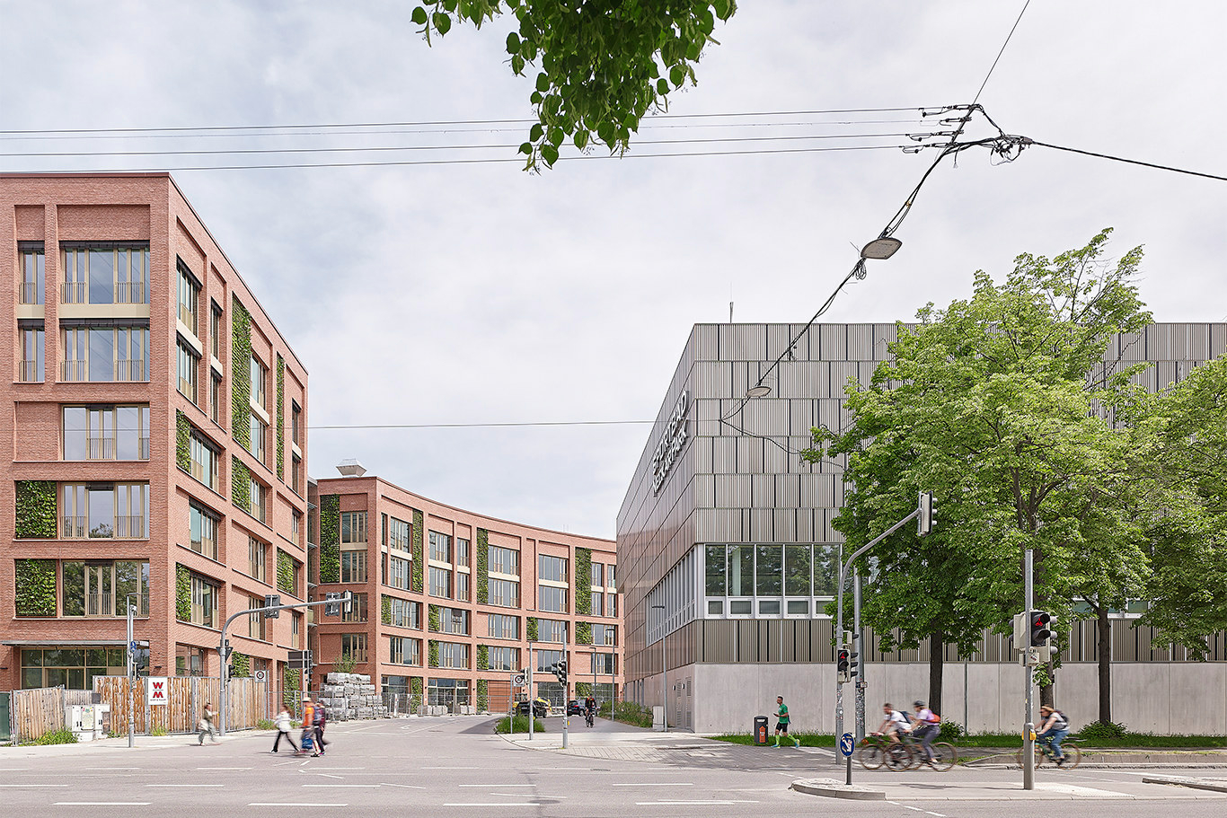 Das Gebäude bildet ein städtebauliches Bindeglied zwischen dem neu entstehenden Stadtteil Neckarpark und großmaßstäblichen Veranstaltungsstätten wie dem Stadion des VfB Stuttgart.