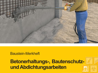 Das Merkblatt der Berufsgenossenschaft vermittelt Arbeitsverfahren und Baustoffwissen für mehr Sicherheit und Gesundheit von Bauarbeitenden.