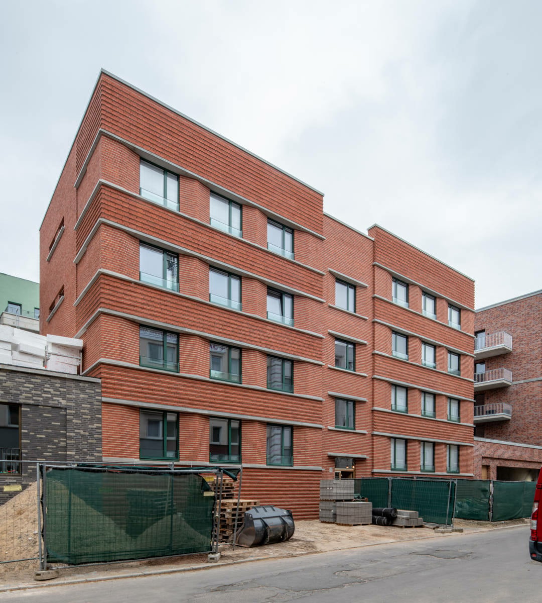 Die Architekten realisierten zwei von sechs Blockrandbauten auf dem ehemaligen Park- und Marktplatz „Am Klagesmarkt“.