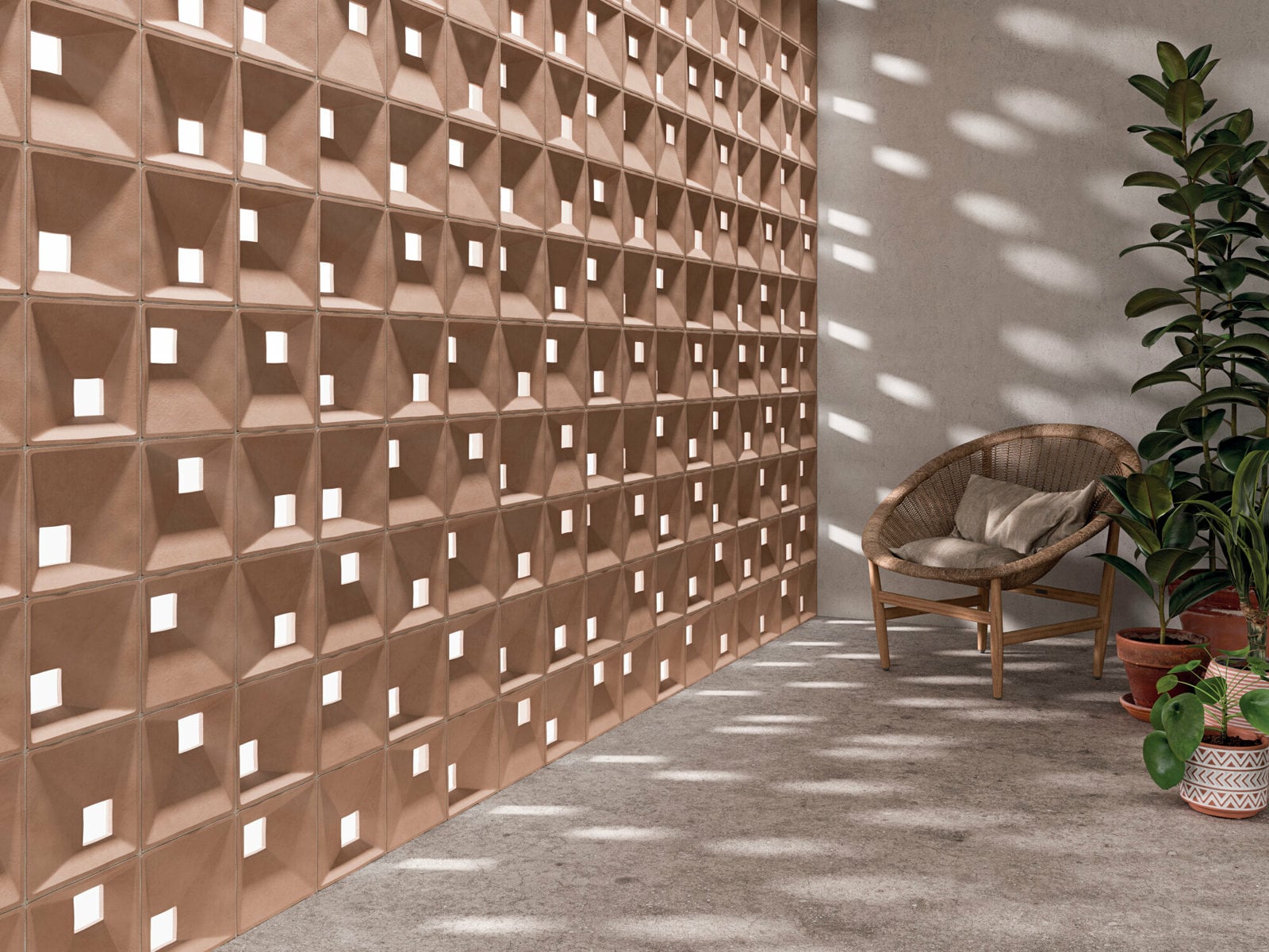 Schießscharten dienten dem Designstudio Dsignio als Inspirationsquelle für die Keramikmodule der Kollektion Castello.