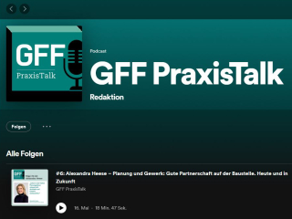Der Podcast GFF PraxisTalk ist auf allen gängigen Streaming-Plattformen verfügbar. 