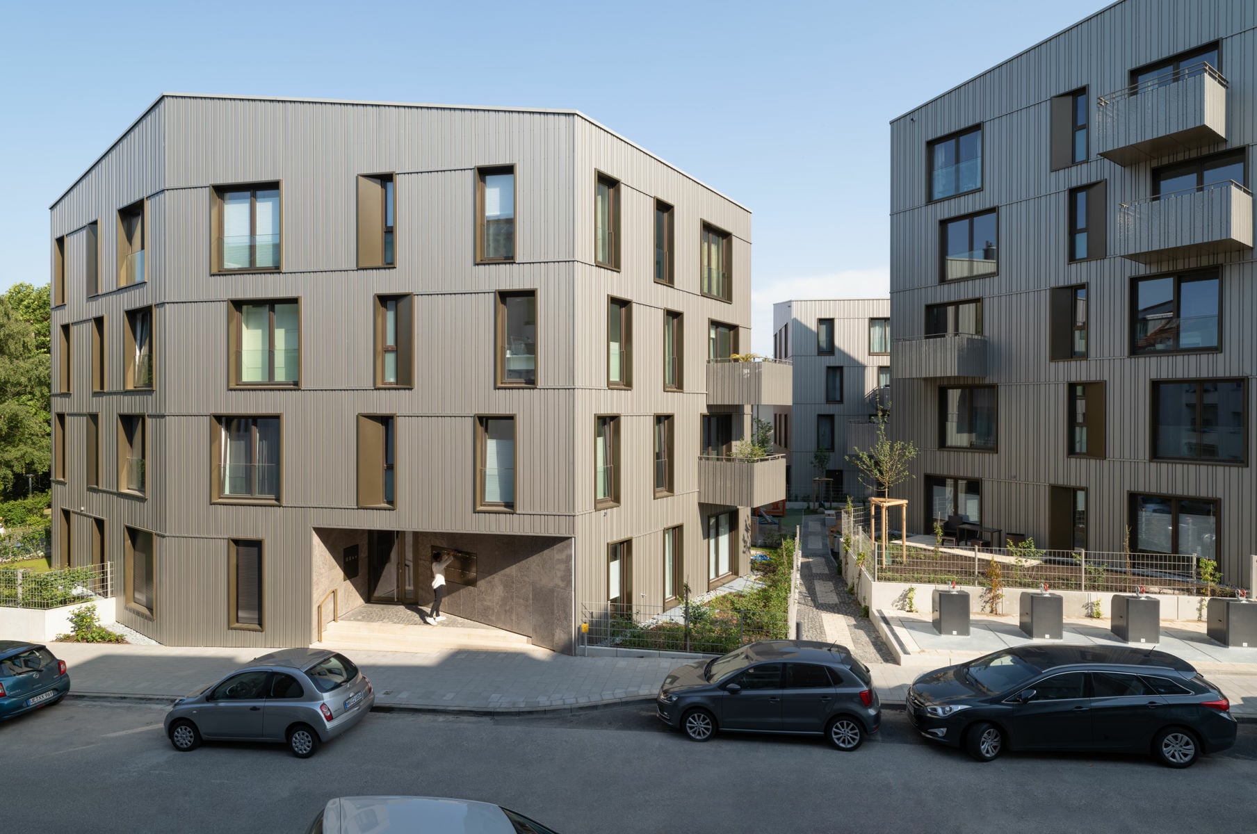 Die sechseckige Grundform der Baukörper basiert auf dem Wunsch nach einem einheitlichen Wohnkomfort bei gleichzeitig hoher Wirtschaftlichkeit.