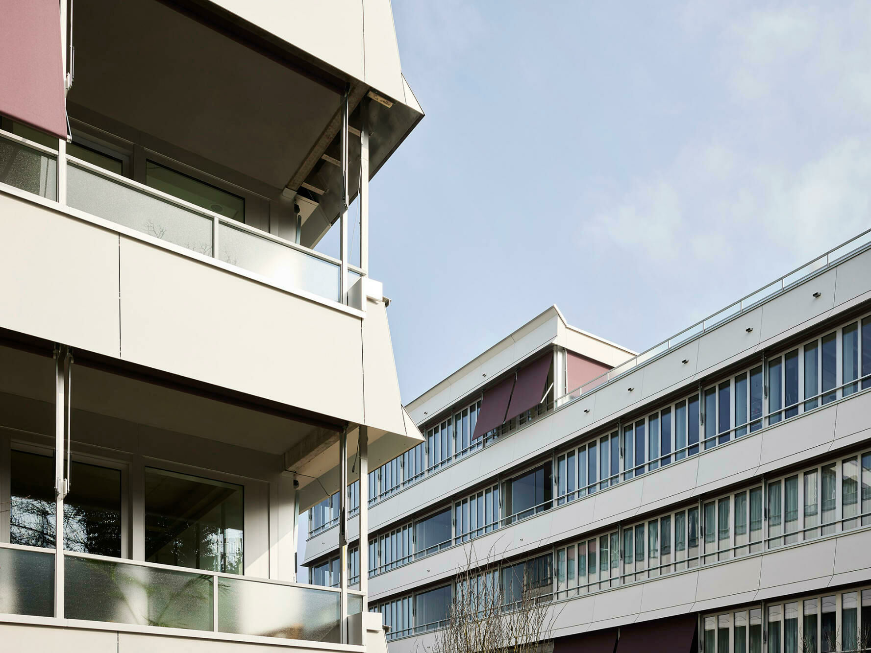 In Baden planten Michael Meier Marius Hug Architekten den Umbau von vier Büropavillons zu 78 Wohnungen.