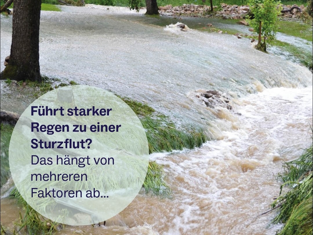 Der neu entwickelte Sturzflutindex soll die lokale Gefahr von Sturzfluten angeben.