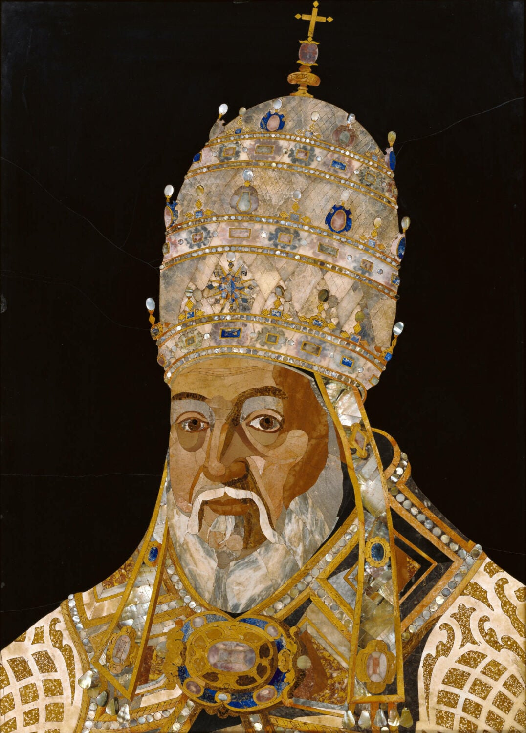 Jacopo Ligozzi (Gestaltung), Romolo del Tadda (Ausführung), Porträt von Papst Clemens VIII, 1600