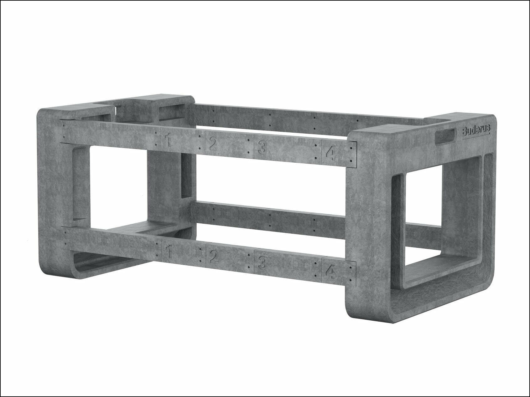 Das Fertigfundament ermöglicht eine professionelle und schnelle Installation der Wärmepumpen-Außeneinheit ohne Wartezeiten für die Austrocknung eines Betonfundaments.