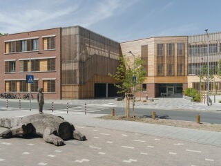 Zwischen 2021 und 2023 wurde das Montessori Zentrum Nürnberg nach  Plänen von Diezinger Architekten erweitert.