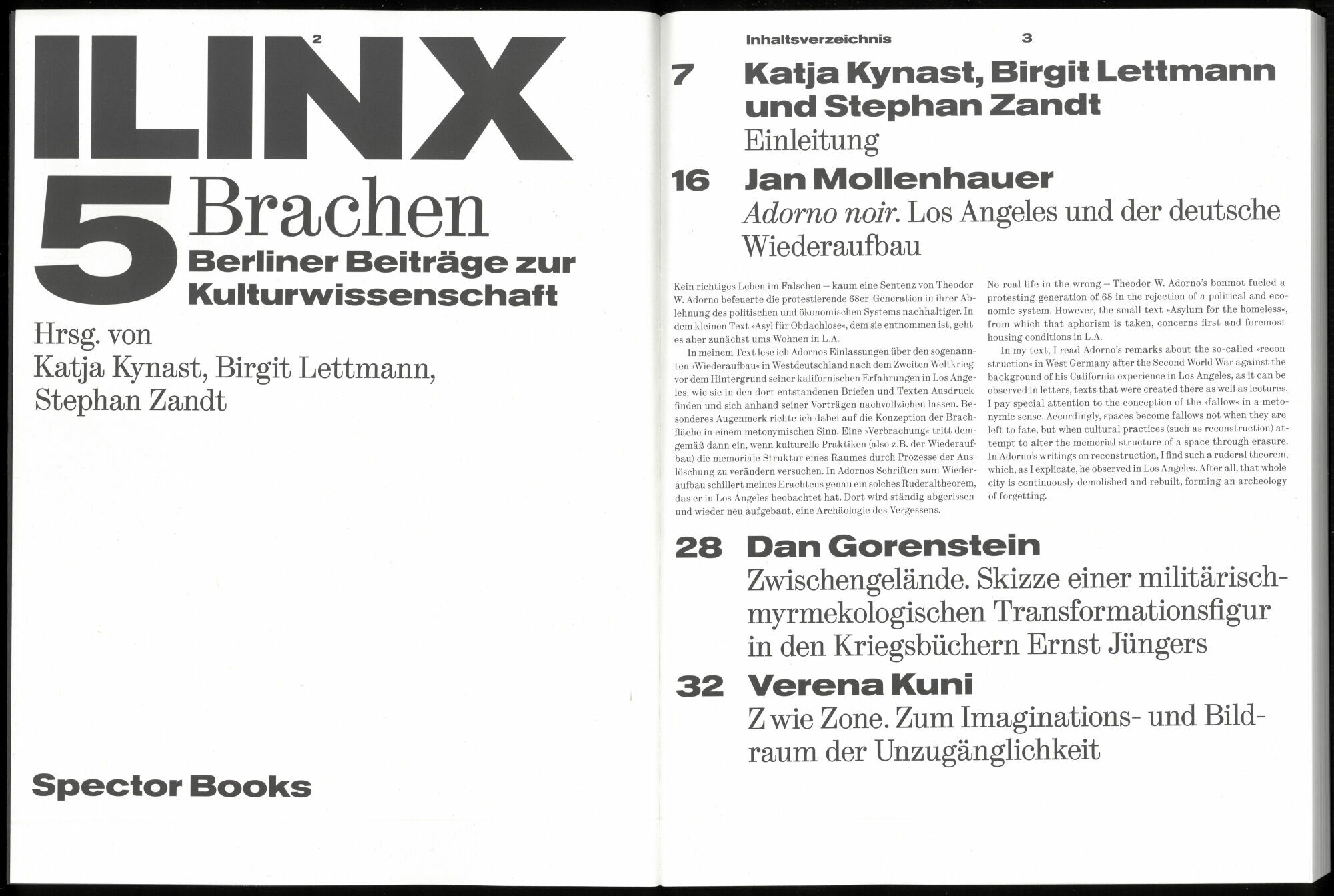 Ilinx Nr. 5: Brachen