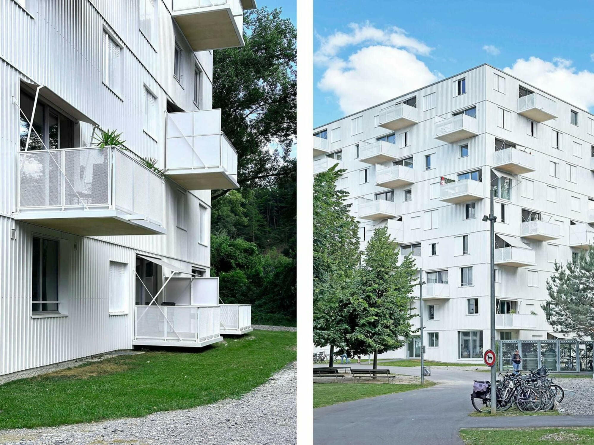 In Carouge erhielt eine Wohnanlage nachträglich Balkone