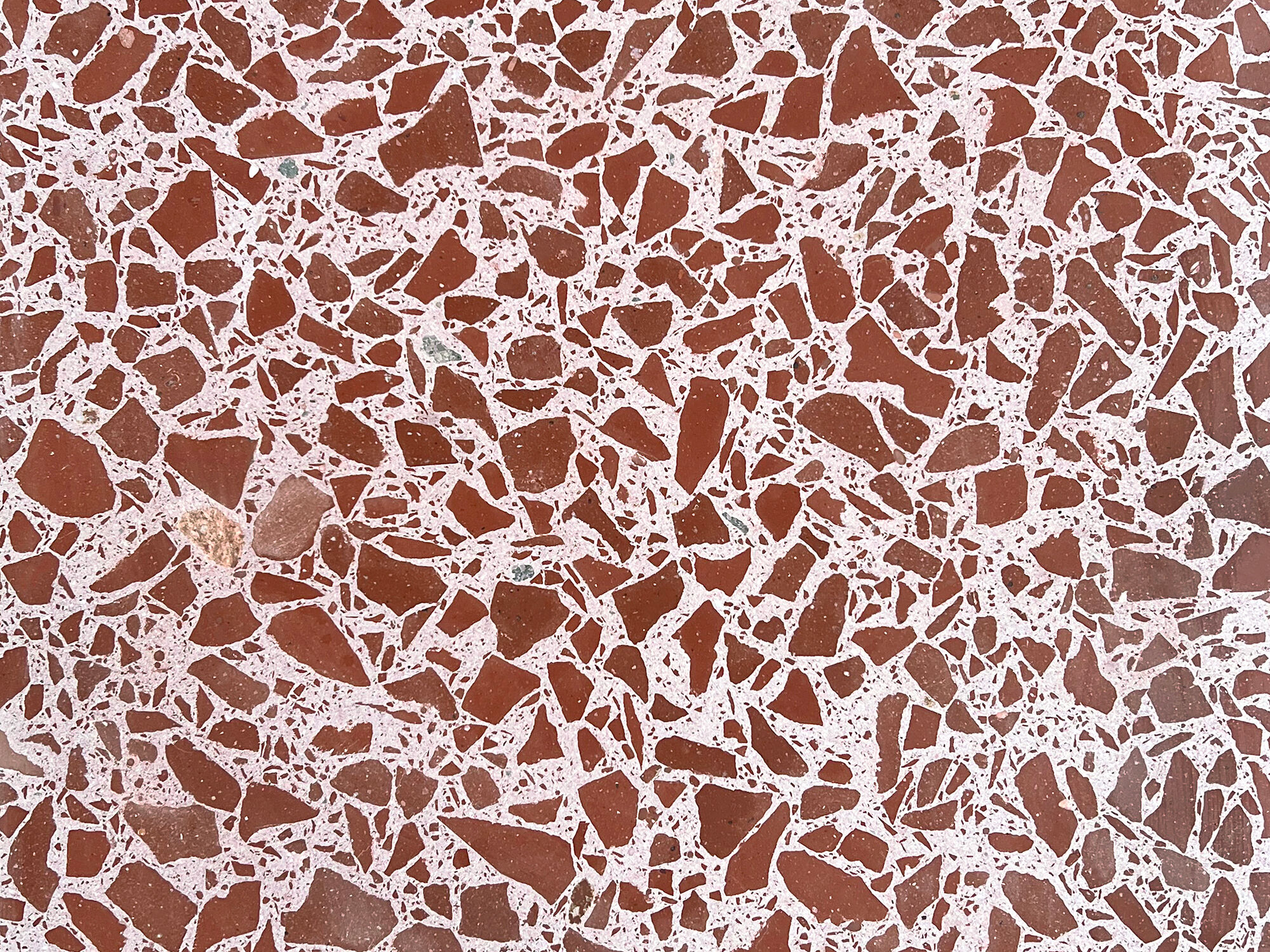 Terrazzo aus recycelten Backsteinen