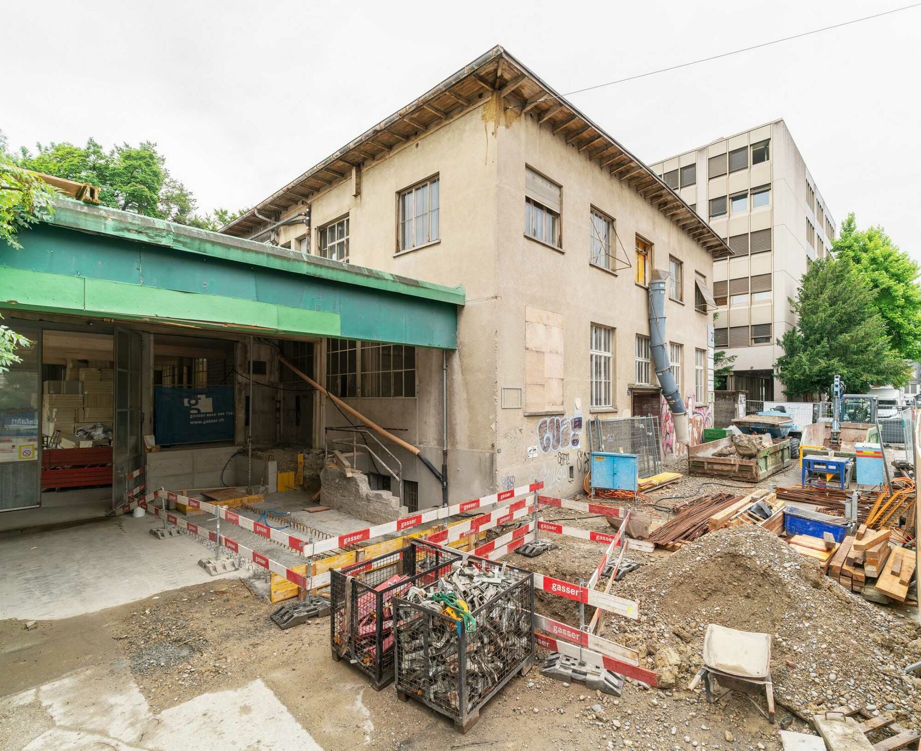 Der Bestand während der Baumaßnahmen