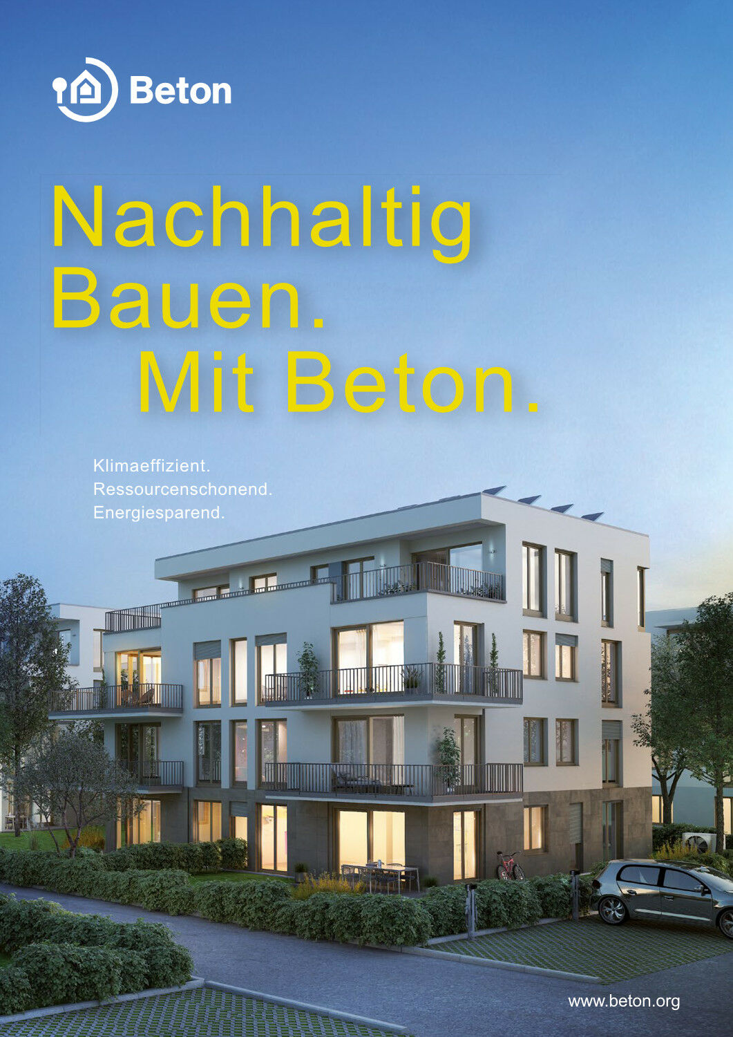 2023 erschien die Broschüre „Nachhaltig Bauen. Mit Beton.“ des Informationszentrums Beton (IZB).