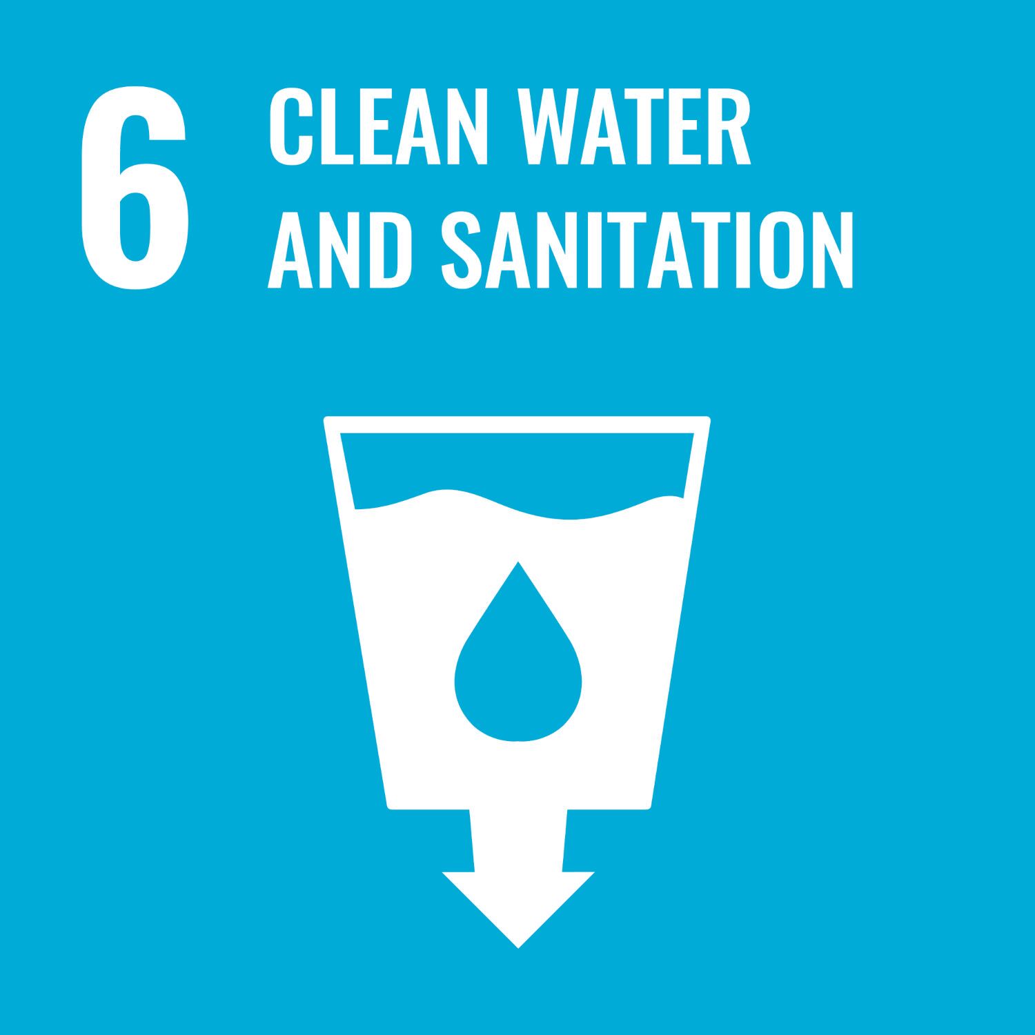 Das sechste Ziel ist, die Verfügbarkeit und nachhaltige Bewirtschaftung von Wasser und Sanitärversorgung für alle zu gewährleisten.