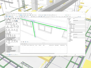 Der open-BIM-optimierte Planungsmodus in DDScad 20 bietet unter anderem eine Produktdatenbank mit umfangreichen Bauteilinformationen.