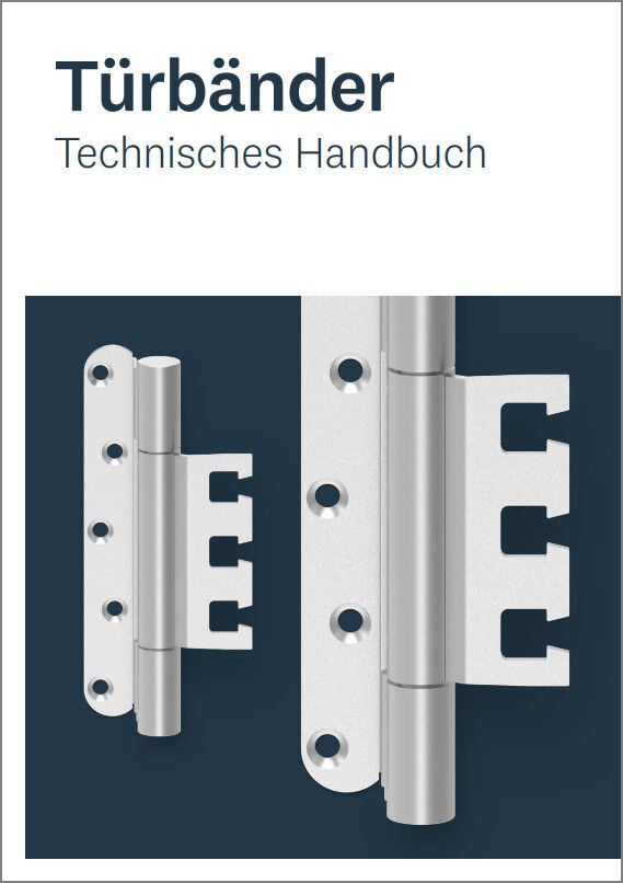 Der Leitfaden für Türbänder von Eco Schulte informiert über technische Grundlagen, Normen und Klassifizierungen der kleinen Bauteile.