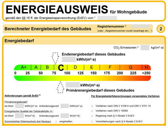 Beim Primärenergiebedarf wird zusätzlich zum Endenergiebedarf auch die vorgelagerte Prozesskette bis zur Bereitstellung der Energieträger berücksichtigt.