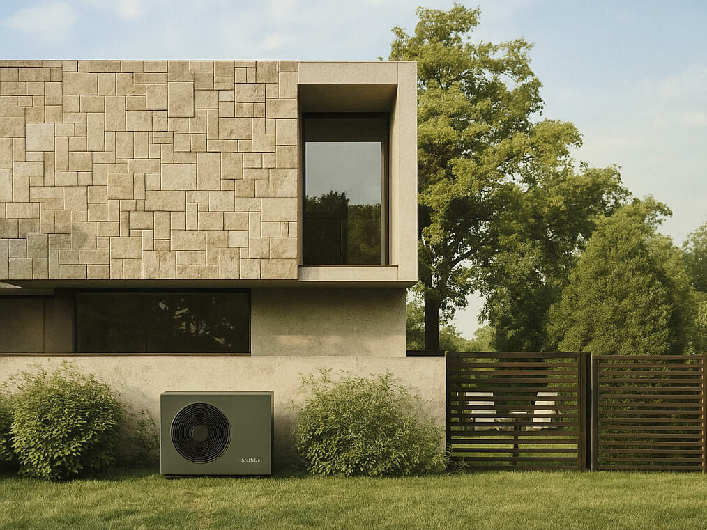 Durch ihre kompakte Bauweise und das Titanium-Design lässt sich die Außeneinheit WLW MBE+ AR flexibel aufstellen und beansprucht nur wenig Platz.