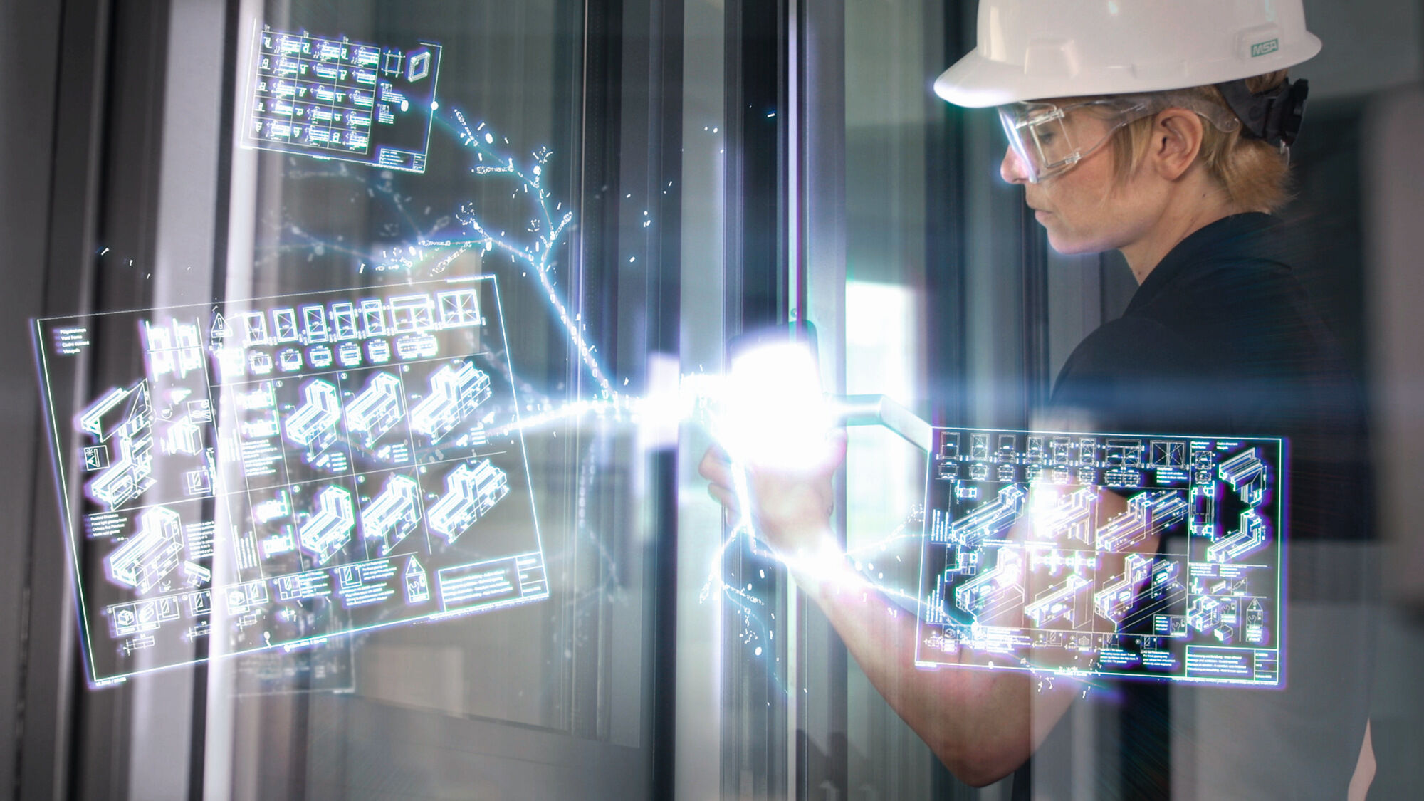 Ob Wartungshistorie, verarbeitete Materialien oder Recyclingmöglichkeiten – über die ID können alle relevanten Informationen zu dem verbauten Element ausgelesen werden. 