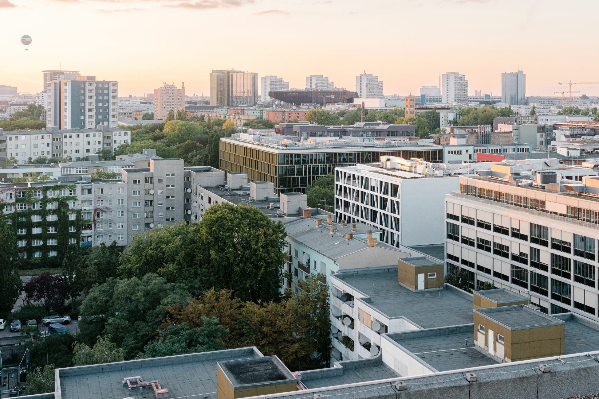 Luftbild mit Blick in nordwestliche Richtung