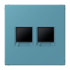 Abdeckung aus lackiertem Kunststoff in der Farbe céruléen vif (32031) für geraden Montageadapter