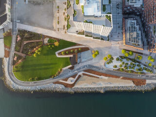  Der neue, fünf Hektar große China Basin Park befindet sich am Ufer im Osten San Franciscos.