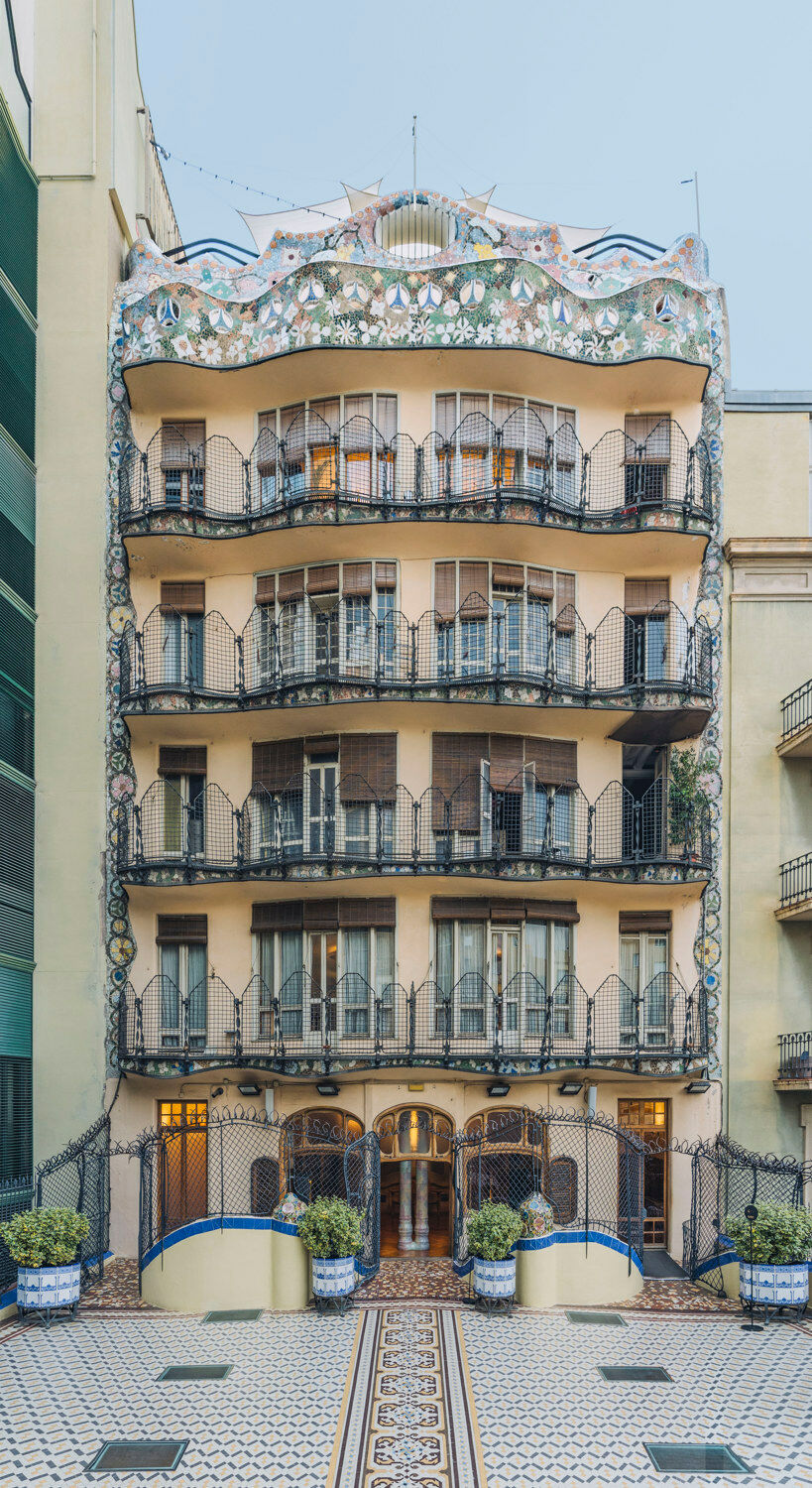 Die Rückfassade der Casa Batlló vor der Restaurierung