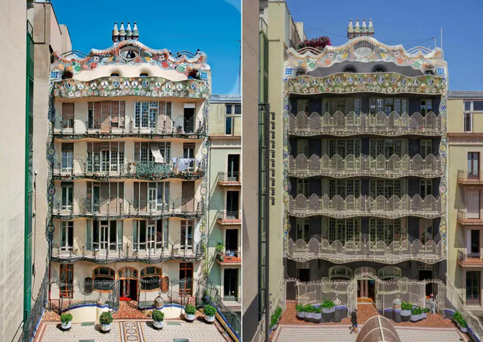 Die Rückfassade wurde in den Zustand von 1906 zurückversetzt.