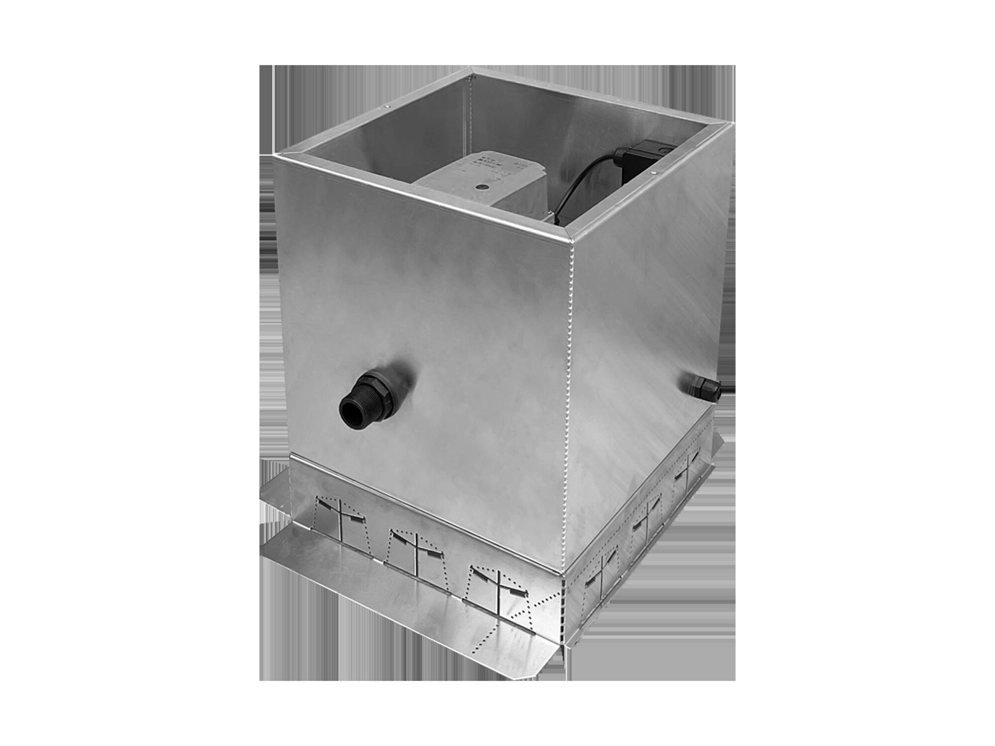 Der Smart Flow Irrigation SFI 40 ist ein Schacht zur Einleitung von Wasser in die Dränebene eines Retentionsdaches.