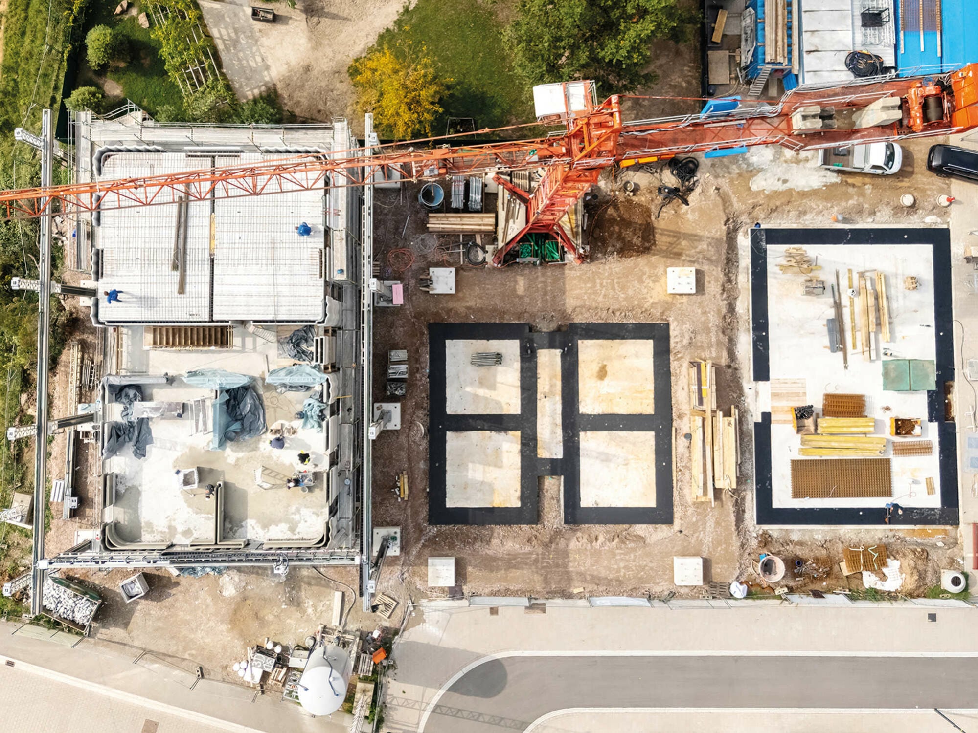 Auf dem Gebiet der ehemaligen US-Kaserne Campbell in Heidelberg entstehen bis Anfang 2026 die 3D-gedruckten Wohngebäude des Projekts Dreihaus.