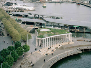 Der Pier Pavilion des in Sydney ansässigen Architekturbüros Besley & Spresser soll als neues öffentliches Wahrzeichen am neu entwickelten Hafen von Sydney fungieren. 