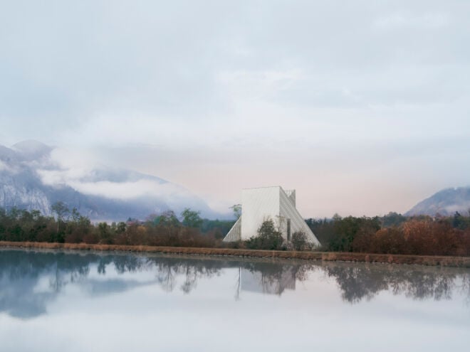 In Kiefersfelden steht die Unternehmenszentrale des Bergsportausrüsters Dynafit, errichtet nach Plänen des Architekturbüros Barozzi Veiga.