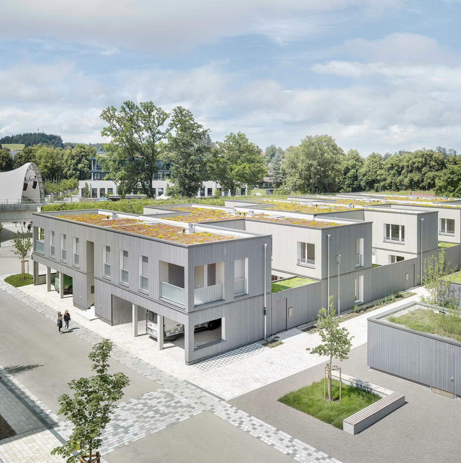Jedes der 22 Hofhäuser verfügt über einen privaten Innenhof.
