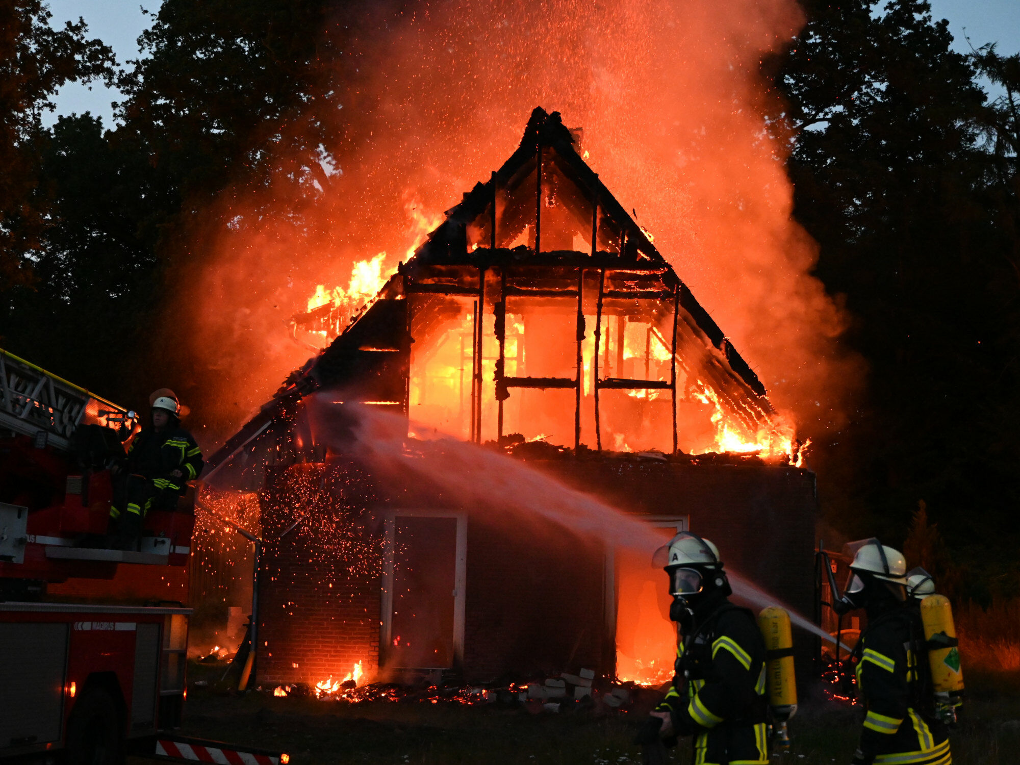 Brand eines Einfamilienhauses in Eitze