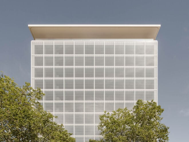 Herzog & de Meuron, Helvetia Campus Basel in Basel: Der neu konzipierte Unternehmenssitz verbindet sanierte Bestandsbauten mit gesetzten Ergänzungen zu einem zusammenhängenden Ensemble.