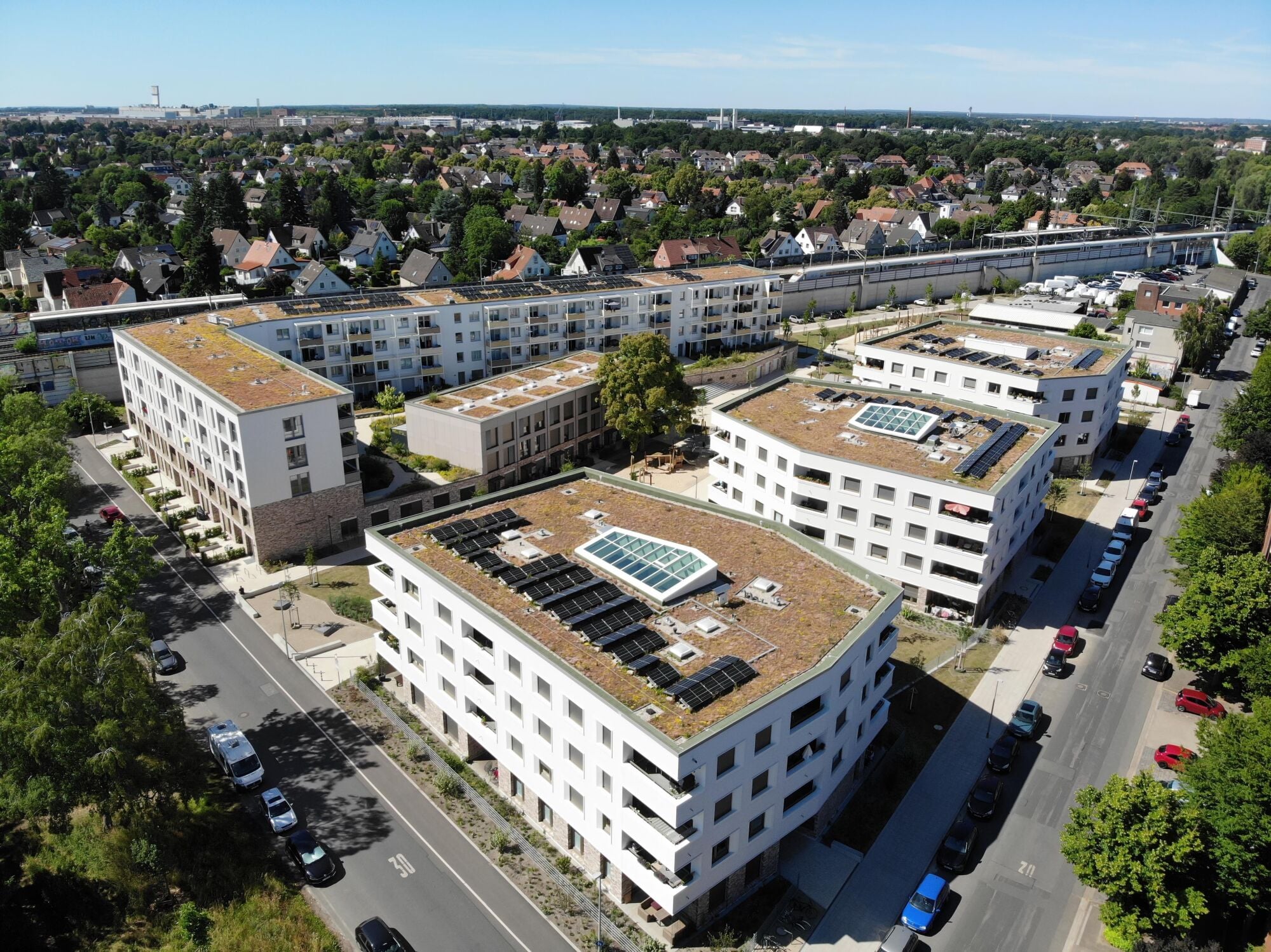 Zwischen Bahntrasse, kleinteiligen Gewerbestrukturen und heterogener Wohnbebauung ist im Stadtteil Hannover-Burg das Wohnquartier Gretelriede entstanden. 