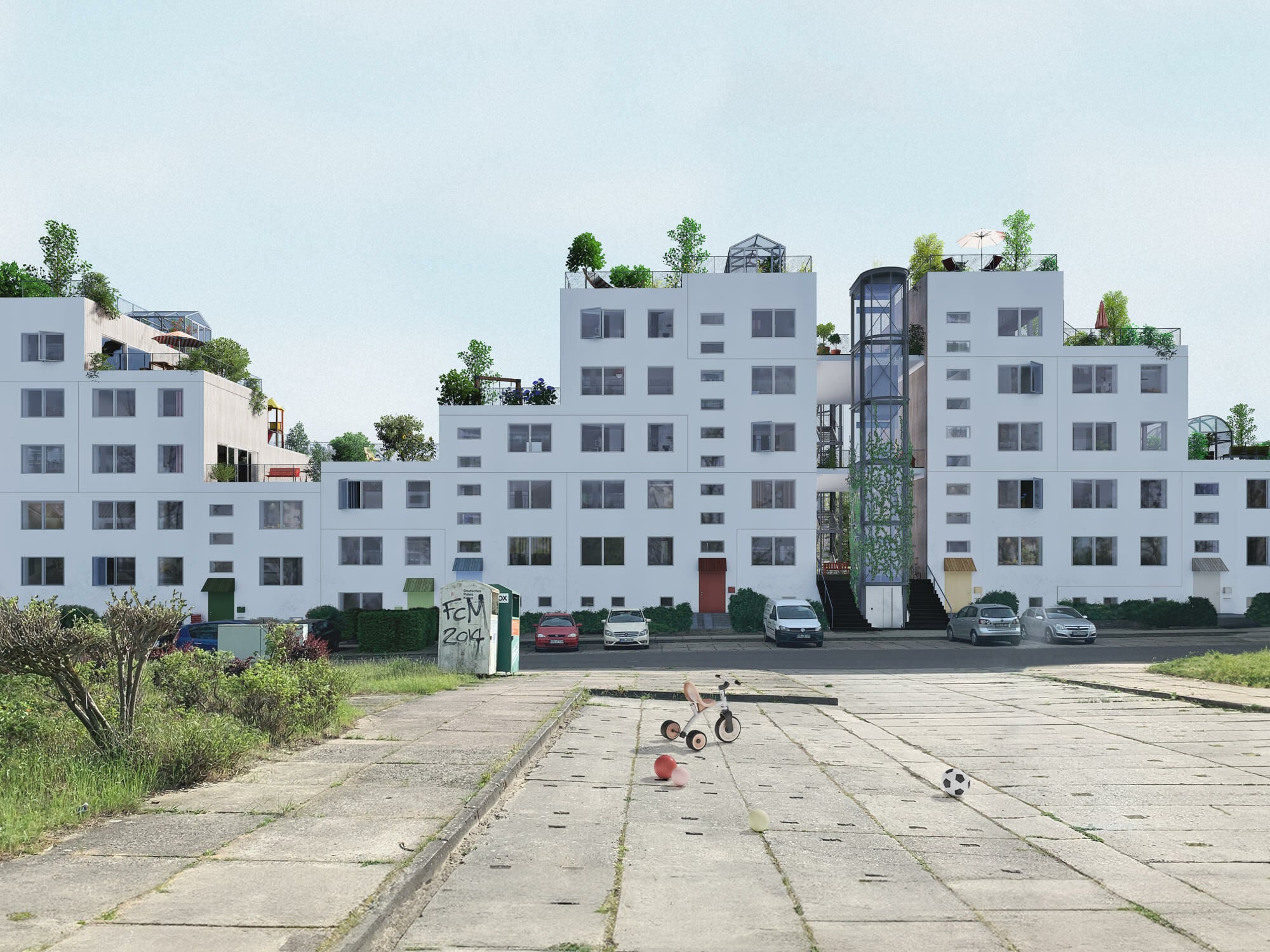In Stendal-Stadtsee soll ein Plattenbau in einen Stapel von Einfamilienhäuser transformiert werden. Anfang 2026 begann der Rückbau.