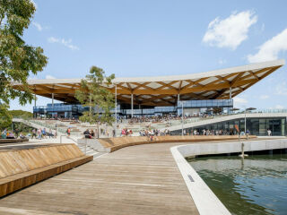 Der New Sydney Fish Market befindet sich direkt am Wasser in der Blackwattle Bay.