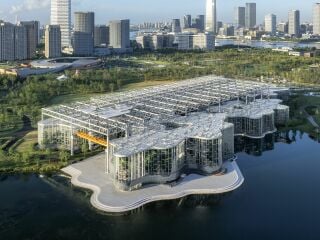 Visualisierung: Der Expo Cultural Park wirkt wie eine Oase inmitten der stark verdichteten und sich rasant entwickelnden Metropole Shanghai.
