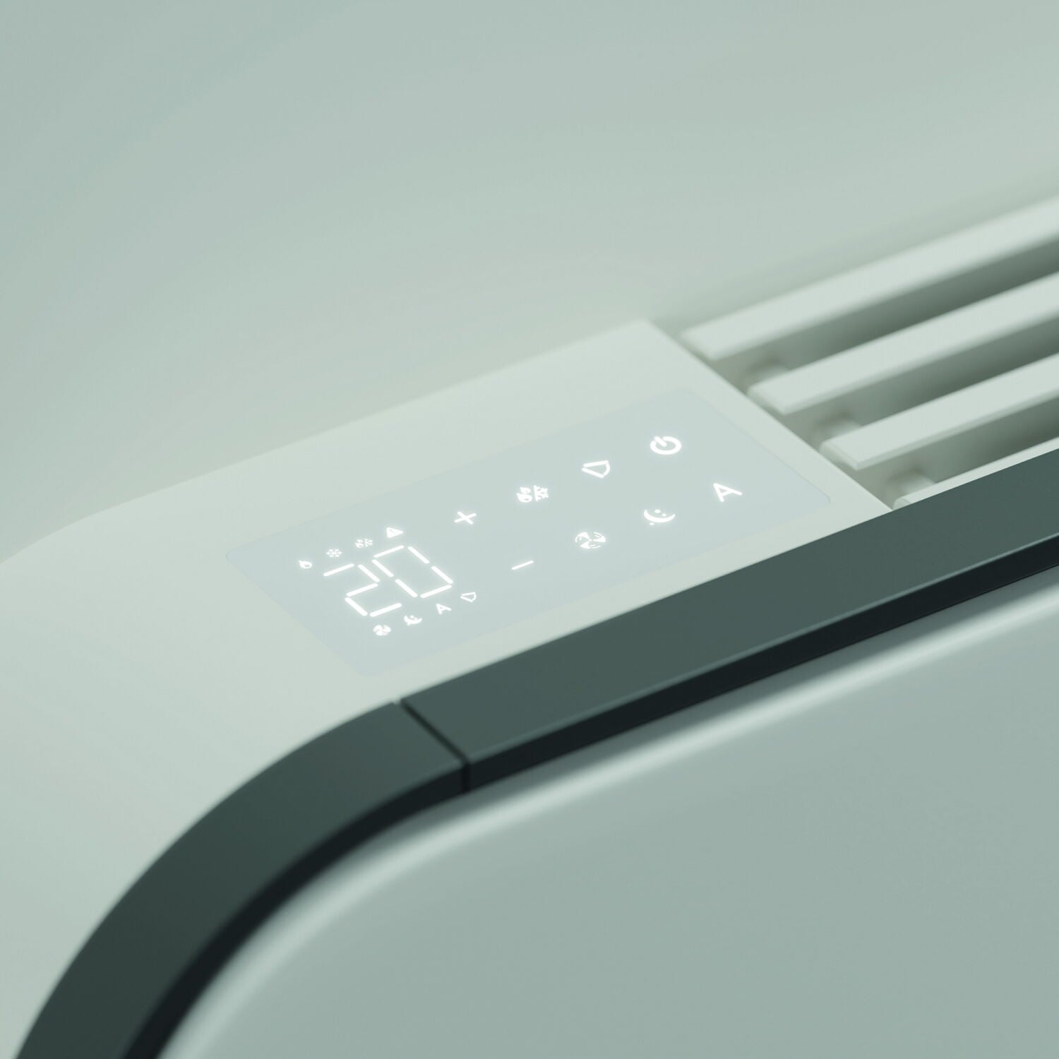 Über ein Touch-Display können die Temperatur und weitere Modi eingestellt werden.