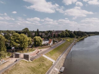 Das niederländische Klosterdorf Steyl an der Maas verfügt über ein neues Hochwasserschutzsystem.