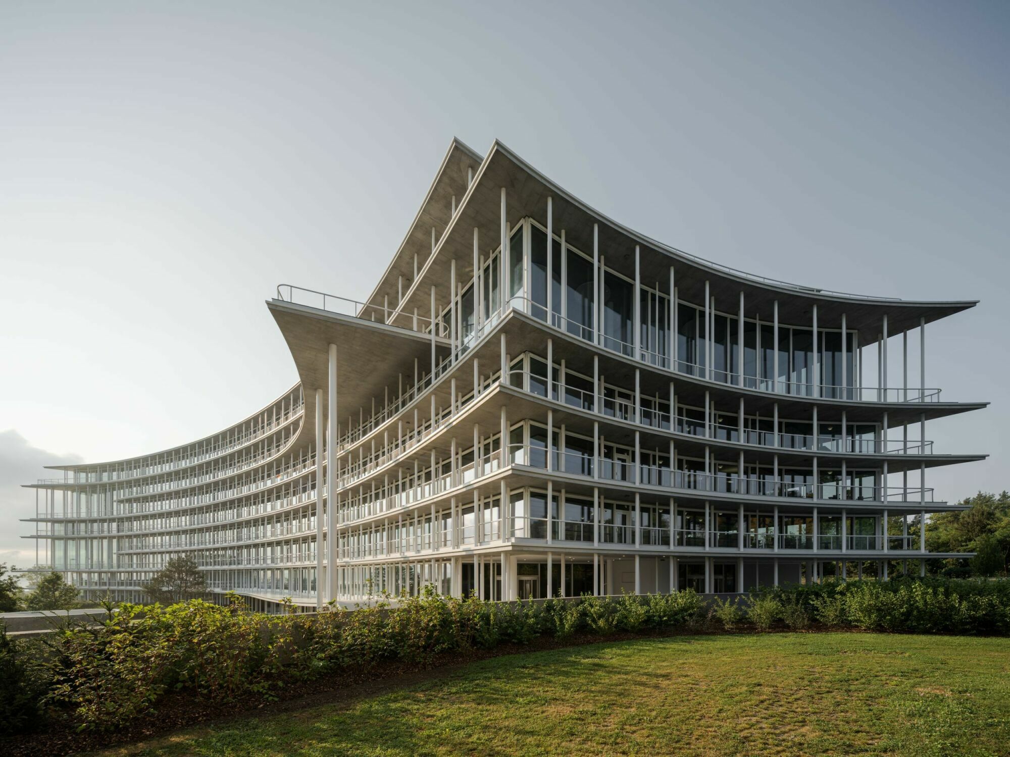 Filigrane und geschwungene Betondecken kennzeichnen das Bauwerk nach Plänen von Herzog und de Meuron.