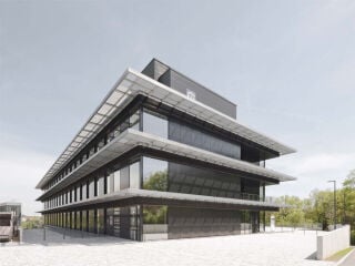 Das von Heinlewischer geplante M3 Forschungszentrum in Tübingen vereint seit 2023 Tumorbiologie-, Stoffwechsel- und Mikrobiomforschung unter einem Dach.